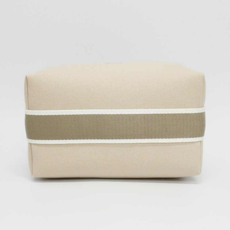 Hermes Brid A Black PM Handbag Natural Silver Hardware Cotton Pouch — view 5