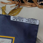 Hermes Scarf Silk Carre 90 Chasse Au BOIS Forest Hunting Gray — view 8