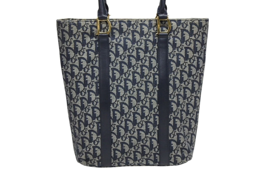 Dior Trotter Handbag 0 C Navy Galliano — view 3