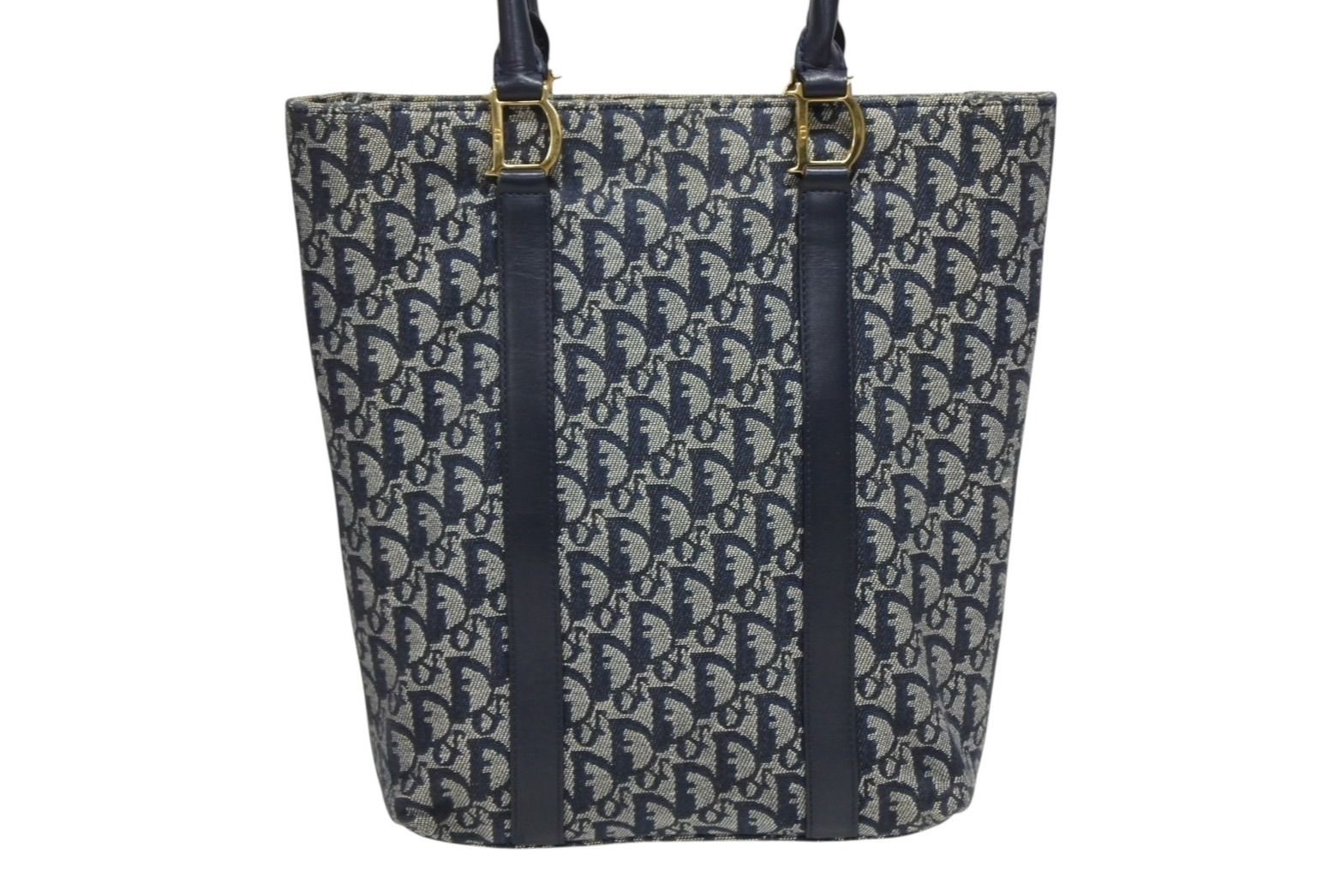 Dior Trotter Handbag 0 C Navy Galliano — view 3