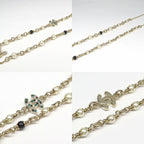 Chanel Bambi Necklace Faux Pearl Gold Stone Accessory — view 7