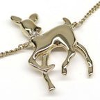 Chanel Bambi Necklace Faux Pearl Gold Stone Accessory — view 4
