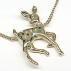 Chanel Bambi Necklace Faux Pearl Gold Stone Accessory — view 3