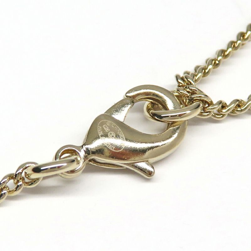 Chanel Bambi Necklace Faux Pearl Gold Stone Accessory — view 9