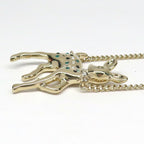 Chanel Bambi Necklace Faux Pearl Gold Stone Accessory — view 5