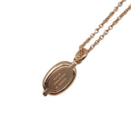 Hermes Necklace Mini Maillon PM Pendant Fo03 Metal Golden Rose Gold Noir — view 3