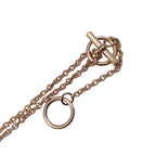 Hermes Necklace Mini Maillon PM Pendant Fo03 Metal Golden Rose Gold Noir — view 9