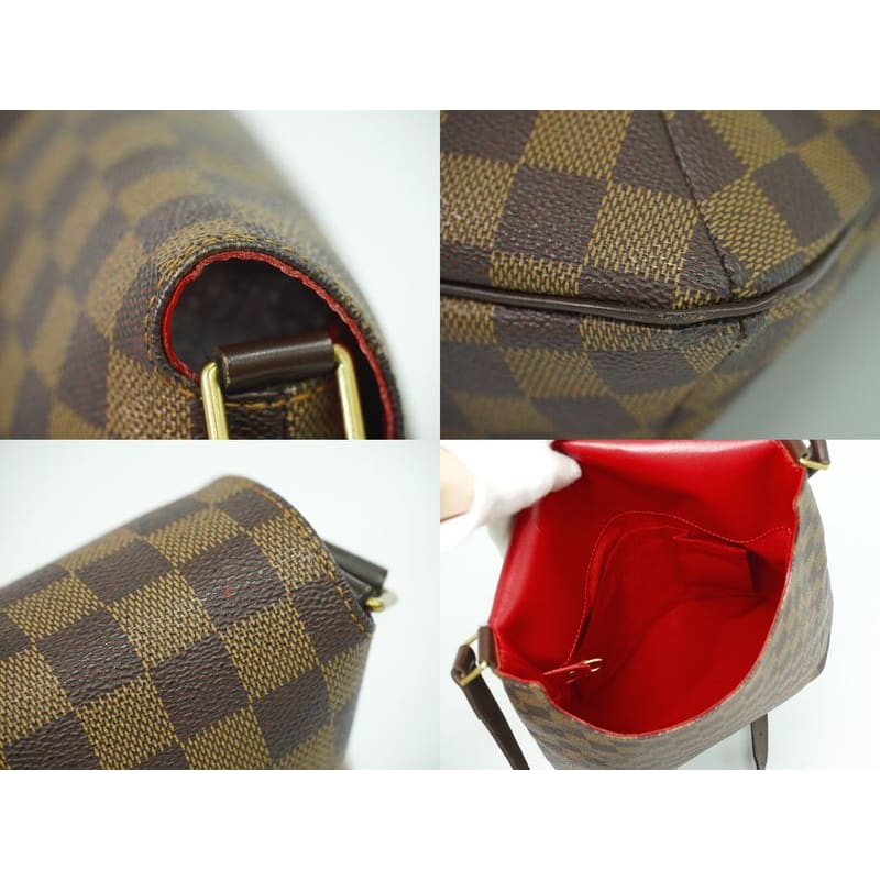 Louis Vuitton Musette Damier Ebene Shoulder Bag Pochette Brown — view 8