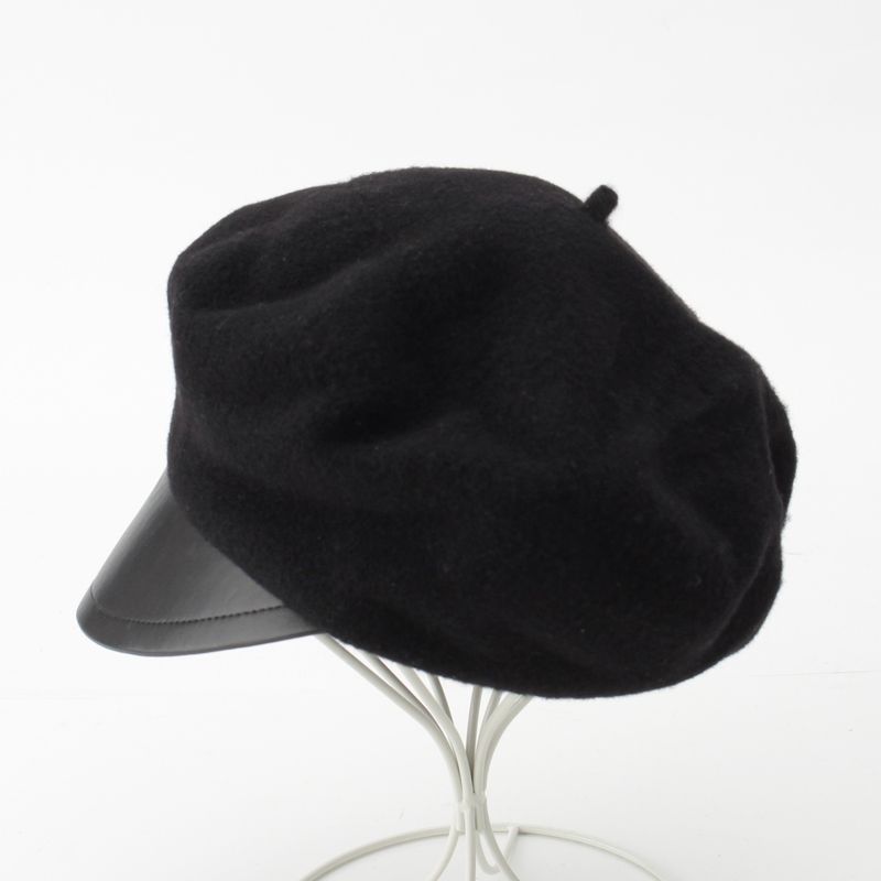Dior Wool Logo Charm Bee Embroidery Beret Hat 81 Ddr921 G103 Black 57 — view 3