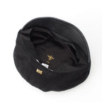 Dior Wool Logo Charm Bee Embroidery Beret Hat 81 Ddr921 G103 Black 57 — view 5