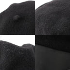 Dior Wool Logo Charm Bee Embroidery Beret Hat 81 Ddr921 G103 Black 57 — view 9