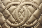 Chanel Handbag Caviar Leather CC Logo Fringe Gold — view 5