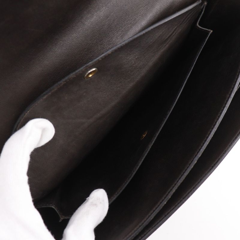 Hermes Paloniere Vintage Box Calf Brown XO Handbag — view 8