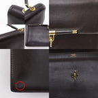 Hermes Paloniere Vintage Box Calf Brown XO Handbag — view 9