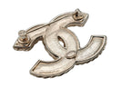 Chanel CC Logo Brooch Faux Pearl Flower Motif Metal Gold — view 5