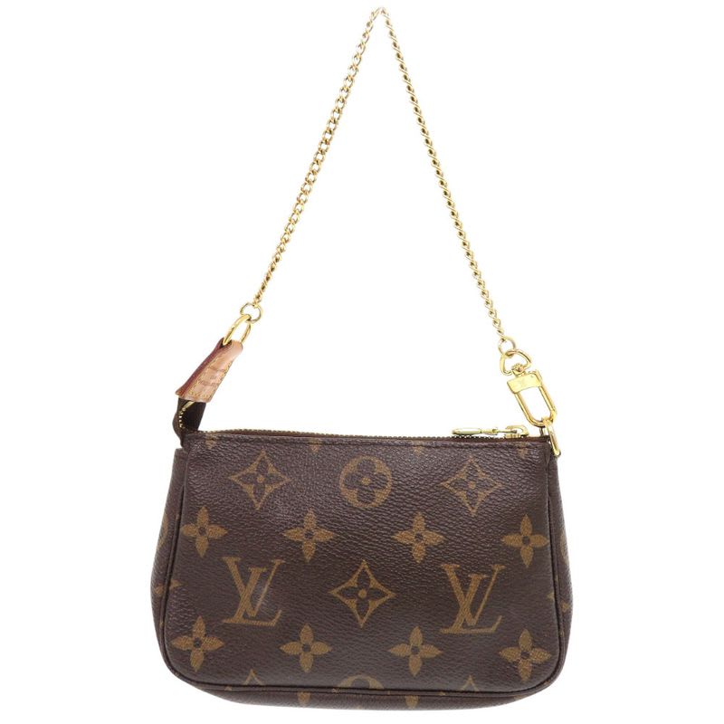 Louis Vuitton Mini Pochette Accessory Monogram Pouch Bag 1037 — view 3
