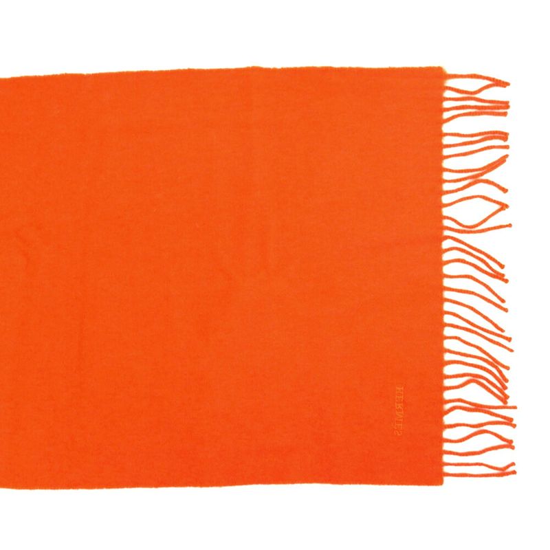 Hermes Muffler Orange Cashmere Accessories Scarf — view 8