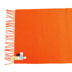 Hermes Muffler Orange Cashmere Accessories Scarf — view 6