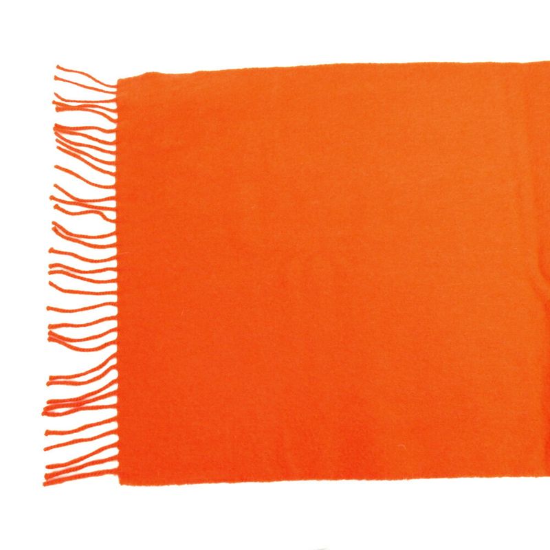 Hermes Muffler Orange Cashmere Accessories Scarf — view 3