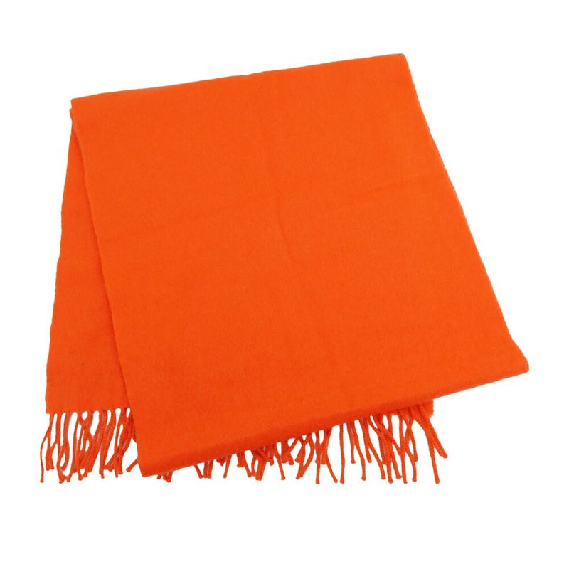 Hermes Muffler Orange Cashmere Accessories Scarf — view 2