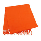 Hermes Muffler Orange Cashmere Accessories Scarf — view 2