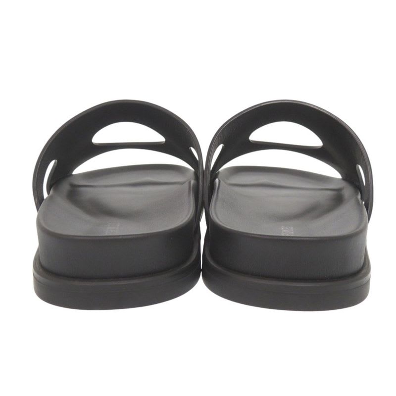 Hermes Edit Size 37 Leather Black Sandals 1289 — view 4