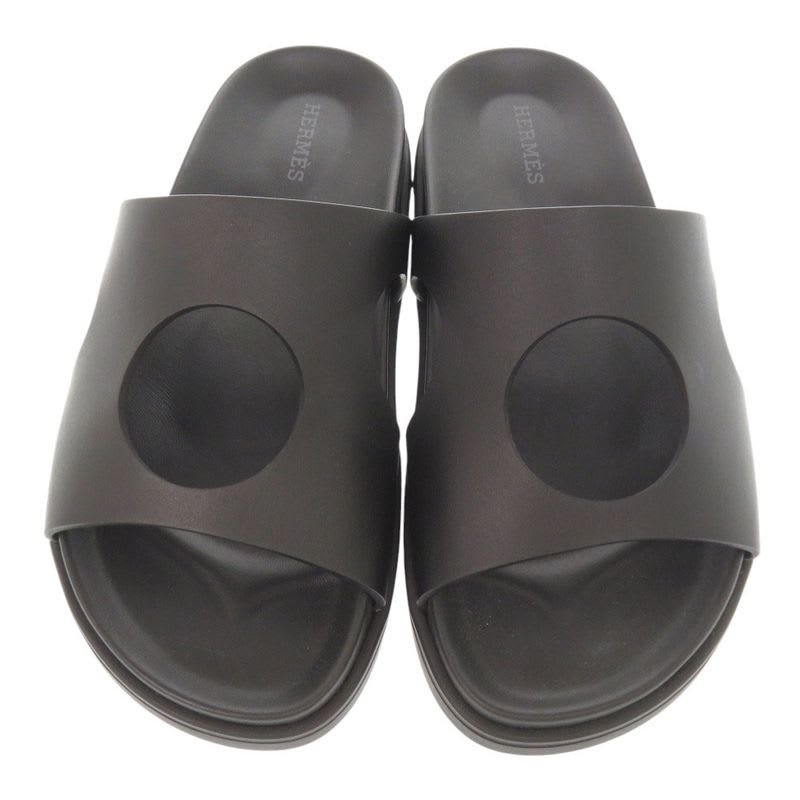 Hermes Edit Size 37 Leather Black Sandals 1289 — view 3
