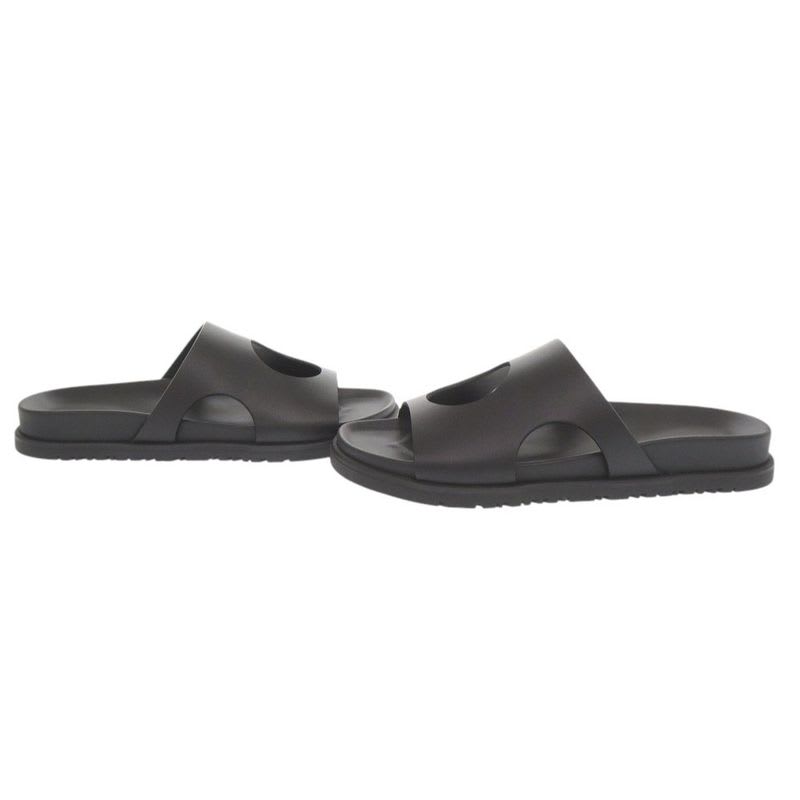 Hermes Edit Size 37 Leather Black Sandals 1289 — view 7