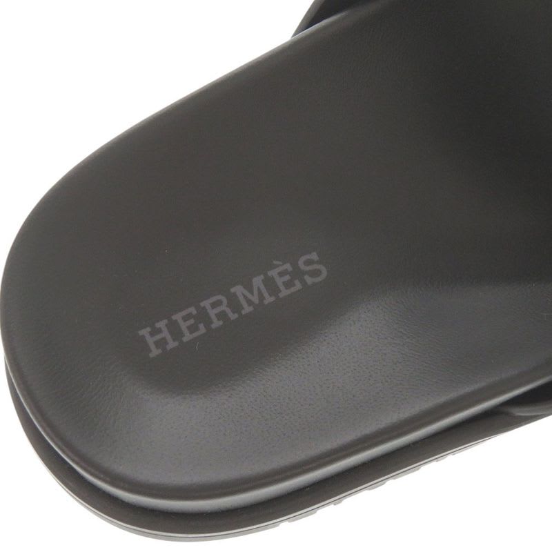 Hermes Edit Size 37 Leather Black Sandals 1289 — view 9