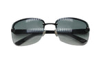 Gucci Sunglasses GG Logo Rimless Eyewear Acetate Metal Black Silver