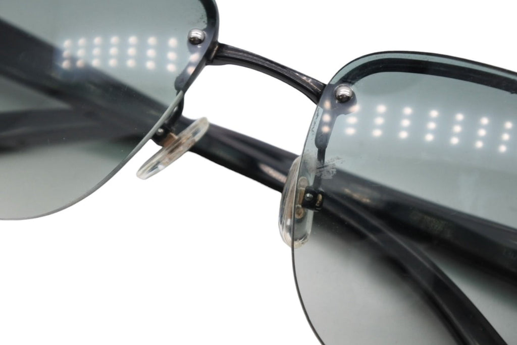 Gucci Sunglasses GG Logo Rimless Eyewear Acetate Metal Black Silver — view 7