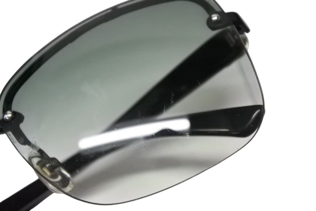 Gucci Sunglasses GG Logo Rimless Eyewear Acetate Metal Black Silver — view 8