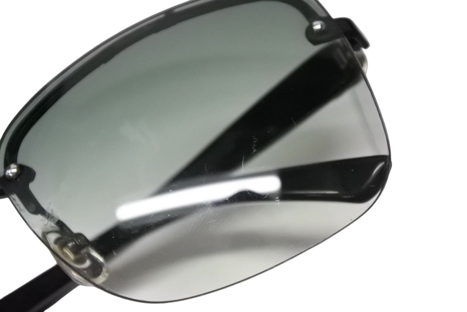 Gucci Sunglasses GG Logo Rimless Eyewear Acetate Metal Black Silver — view 8