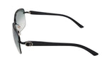Gucci Sunglasses GG Logo Rimless Eyewear Acetate Metal Black Silver — view 3