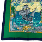 Hermes Scarf Carre 90 Silk Christophe Colomb Decouvre 1 Amerique 12 Octobre 1492 — view 4