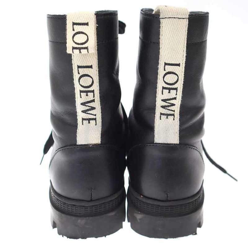 Loewe Lace Up Leather Boots Black 37 — view 3