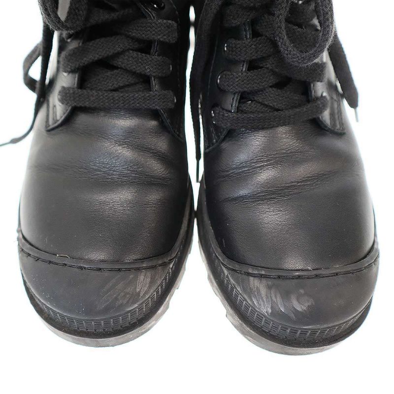 Loewe Lace Up Leather Boots Black 37 — view 7
