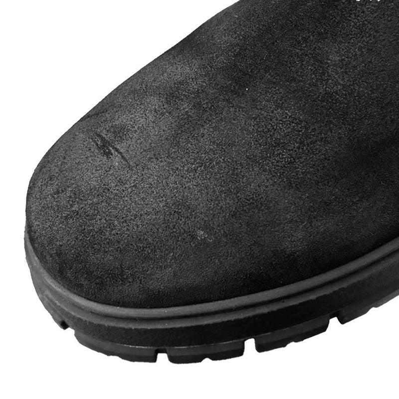Prada Mouton Leather Triangle Logo Haraco Boots 8830 9533 Black 39 — view 8
