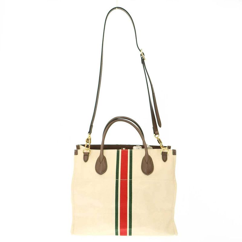 Gucci Sherry Line Fall Double 2WAY Shoulder Tote Bag Beige — view 3