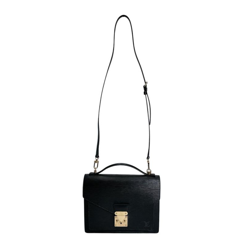 Louis Vuitton Epi 2-Way Shoulder Bag Monceau Handbag Black — view 4
