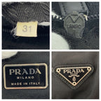 Prada Tessuto Triangle Logo Plate Black Silver Hardware Nylon Shoulder Bag — view 5