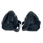 Prada Tessuto Triangle Logo Plate Black Silver Hardware Nylon Shoulder Bag — view 9