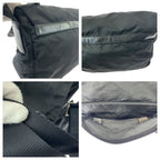 Prada Tessuto Triangle Logo Plate Black Silver Hardware Nylon Shoulder Bag — view 7