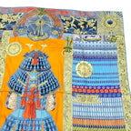 Hermes Carre 140 Scarf Silk Large Parures de Samourais Samurai Armor — view 4