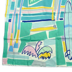 Hermes Carre 140 Scarf Silk Large SEA SURF & FUN And Fan Multicolor Box — view 5