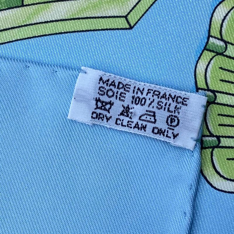 Hermes Carre 90 Scarf Silk Railing Ship Handrail Blue Box — view 8
