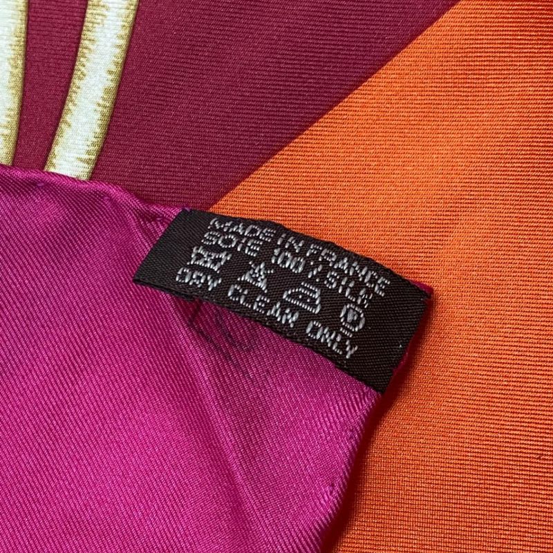 Hermes Carre 140 Scarf Silk Large Coup De Fouet Whip Pink — view 9