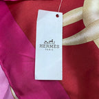 Hermes Carre 140 Scarf Silk Large Coup De Fouet Whip Pink — view 8