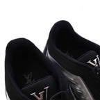 Louis Vuitton Millennium Line Sneakers 9 Silver Color Black KH — view 5