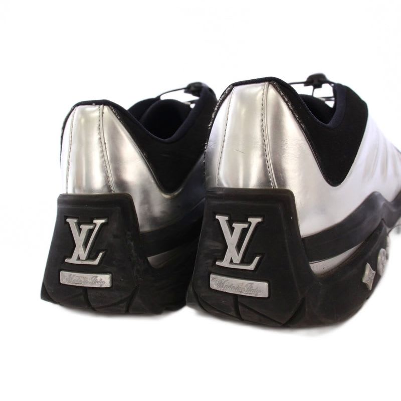 Louis Vuitton Millennium Line Sneakers 9 Silver Color Black KH — view 3